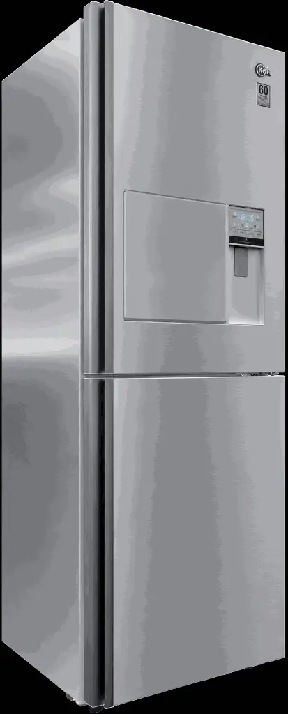 Brushed Steel Refrigerator with Ice Dispenser.webp