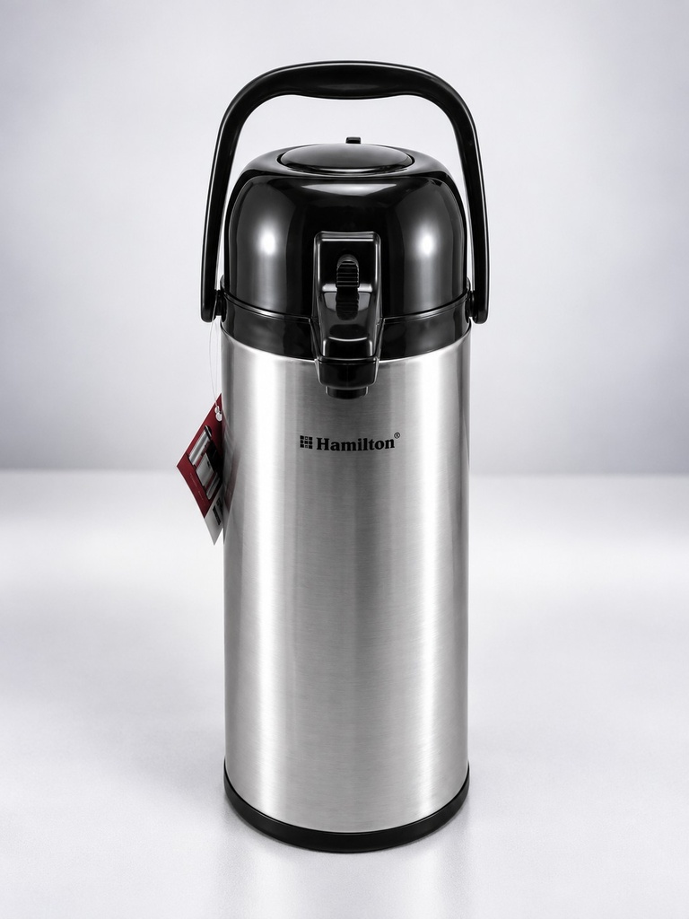 فلاسک پمپی استیل همیلتون (Hamilton) ظرفیت ۲.۵ لیتر