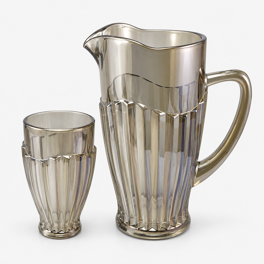 CROWN  منگولیا دودی پارچ و لیوان
