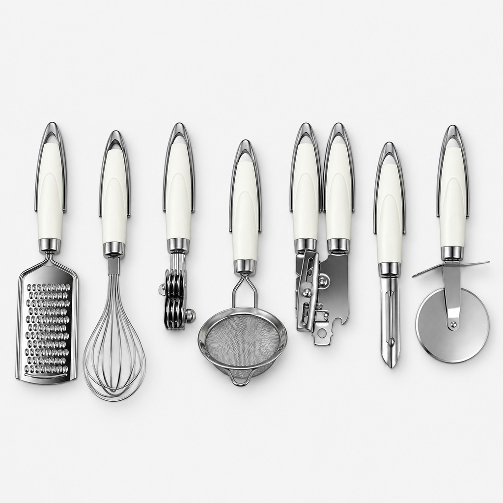 ابزار آشپزخانه 8 پارچه gadgetset vitara  سفید