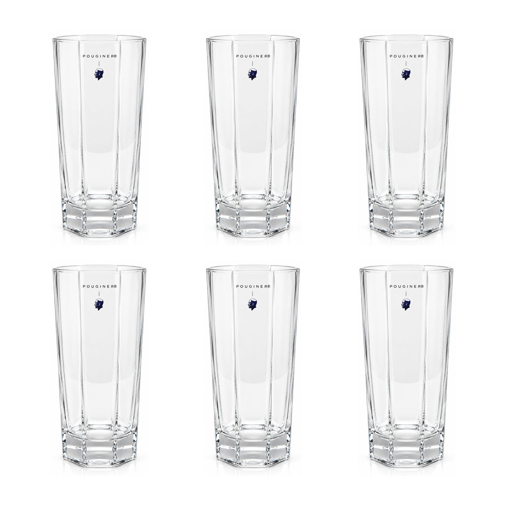 ست 6 عددی لیوان بلند پوگین مدل SQUARE HIGHBALL