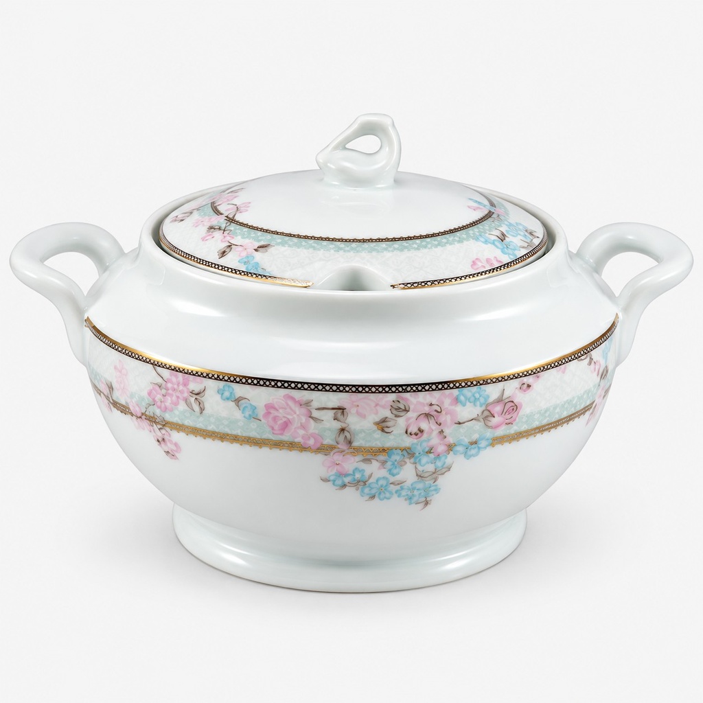 سوپ‌خوری چینی تقدیس طرح شایگان فیروزه (تک عددی)
